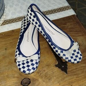 Gingham Patterned Genuine leather Flats